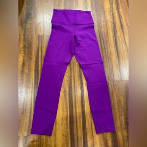 Purple lulu lemon leggings. Size 4.